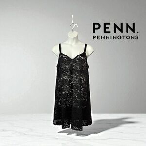 Penningtons (Déesse), Lingerie Black Lace Nightie Dress (Plus Size 3X) 🫦